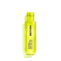 A bright yellow bottle of Biotherm AQS Electrolyte gel toner, 100ml size, with a matching cap, displayed against a white background.