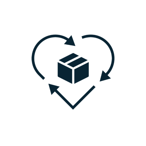 alt="Icon representing recyclable packaging commitment."